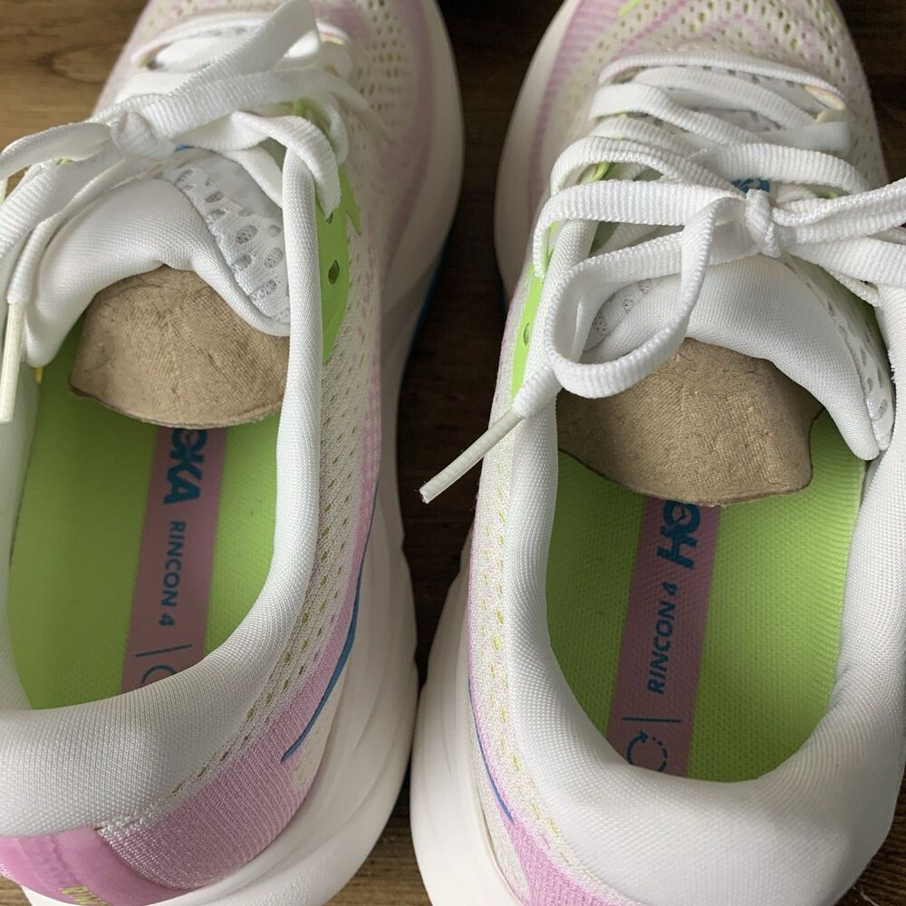 Hoka One One Rincon 4 - White/Pink - Womens 7.5B Athletic Running New - Picture 5 of 9